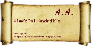 Almási András névjegykártya