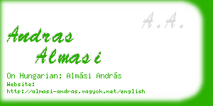 andras almasi business card