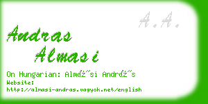 andras almasi business card